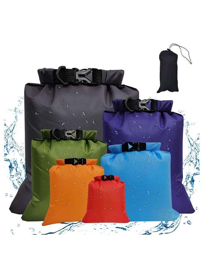 Waterproof Dry Bag Backpack, Lightweight Outdoor Storage Bags Ultimate Dry Bags for Rafting Boating Camping, Suitable for Camping, Climbing, Rafting, Convenient to Store Personal Belongings - 6Pcs - Image 1